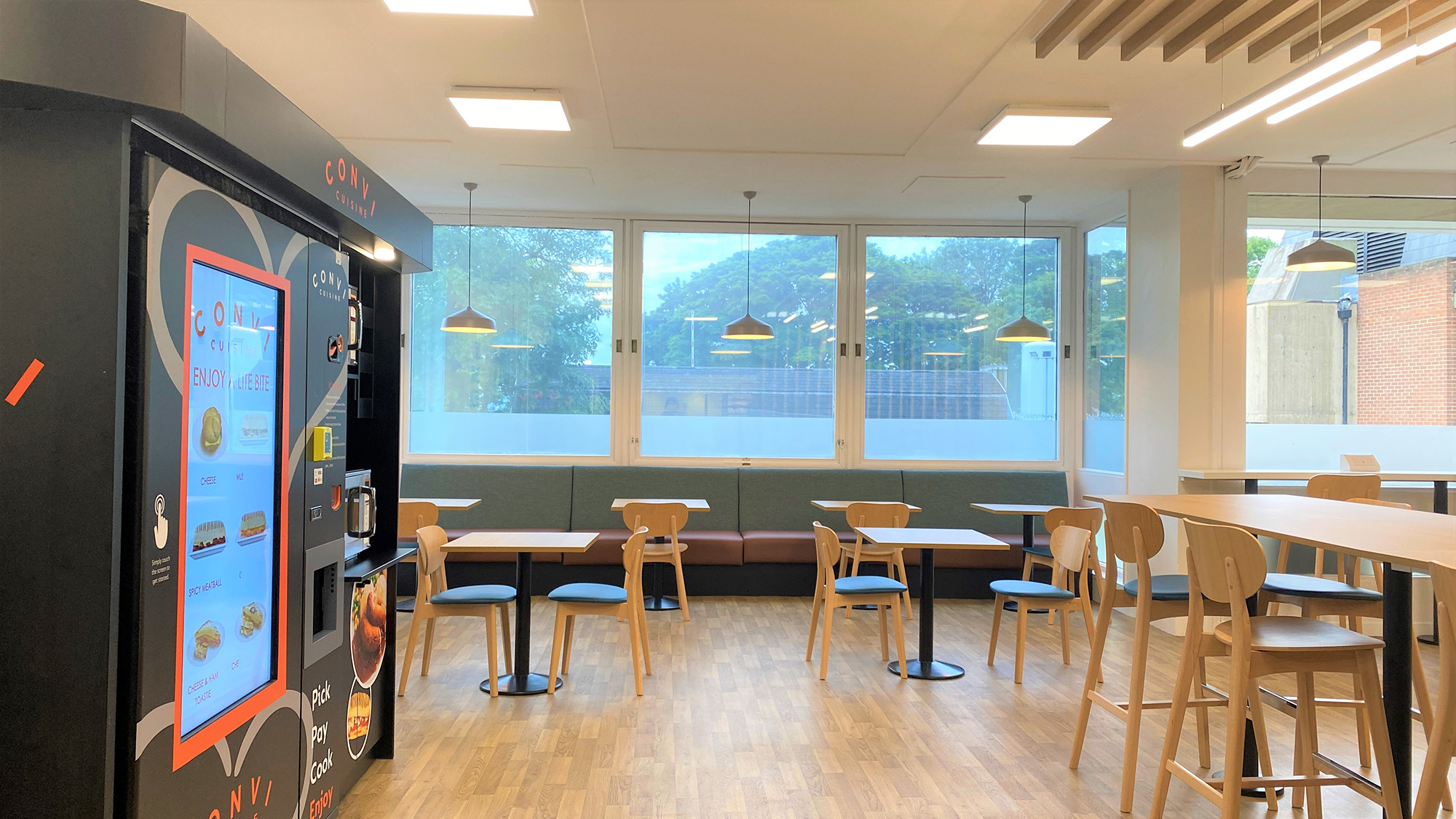 Southside Dining Area with vending machine to the left