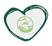 Heart illustration with an earth inside