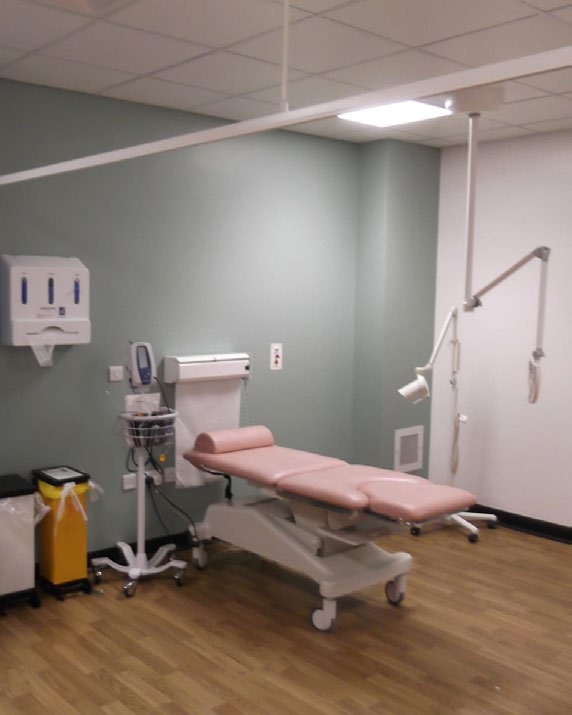 Patient room at the new Fertility Clinic