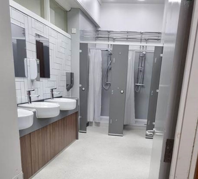Bathroom at Huddersfield Royal Infirmary post refurbishment 