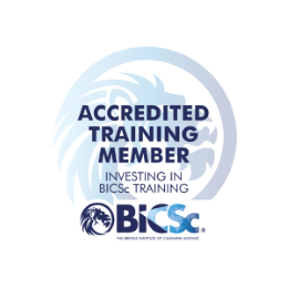 BICSc Logo with the face of a lion in the background